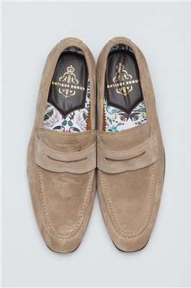  Churchill Loafer Stone Suede