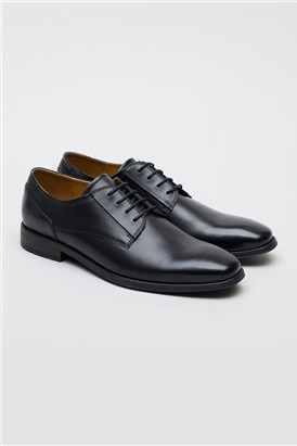  Farringdon Black Leather Derby Shoe