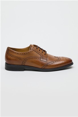  Cannon Tan Leather Brogue Derby Shoe