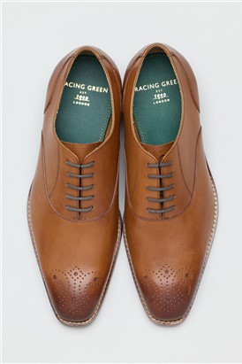  Tan Leather Alfonso Oxford Shoes