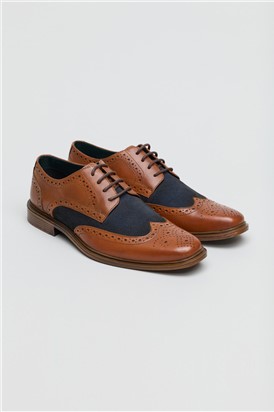  Dale Tan Navy Leather Brogue