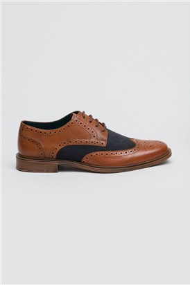  Dale Tan Navy Leather Brogue