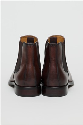  Collins Brown Leather Chelsea Boots