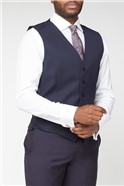 Plain Navy Wool Waistcoat