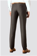 Charcoal Semi Plain Slim Fit Suit Trouser