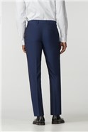  Blue Plain Tailored Fit Trouser