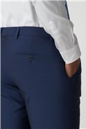  Blue Plain Tailored Fit Trouser