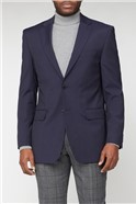  Navy Tonal Stripe Regular Fit Washable Suit Jacket