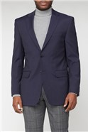  Navy Tonal Stripe Regular Fit Washable Suit Jacket