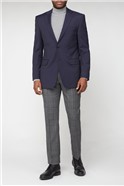  Navy Tonal Stripe Regular Fit Washable Suit Jacket