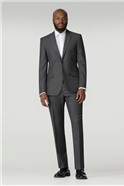  Charcoal Pick And Pick Tailored Fit Suit Jacket