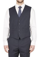  Navy Multi Stripe Regular Fit Waistcoat