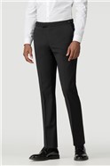  Black plain weave tailored fit dresswear trouser