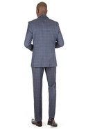  Blue Subtle Check Tailored Fit Suit Jacket