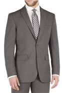  Grey Narrow Stripe Regular Fit Suit Jacket