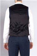  Blue Tonal Check Regular Fit Luxury Suit Waistcoat