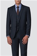  Deep Blue Pick and Pick Suit Waistcoat