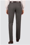  Tailored Fit Charcoal Pick and Pick Suit Trousers