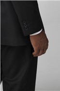  Performance Black Twill Regular Fit Suit Jacket