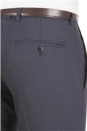  Navy Dobby Tailored Fit Suit Trouser