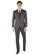  Micro Grey Slim Fit Suit Jacket