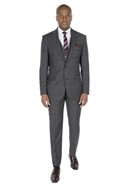  Grey Check Regular Fit Waistcoat