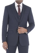  Navy Birdseye Regular Fit Waistcoat