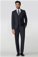  Tailored Fit Navy Pick & Pick Suit