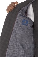  Charcoal Check Tailored Fit Suit