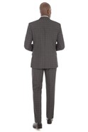  Charcoal Check Tailored Fit Suit