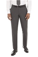  Charcoal Check Tailored Fit Suit