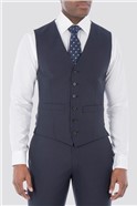 Blue Tonal Check Waistcoat