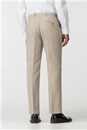  Oatmeal Linen Wool Blend Tailored Fit Suit Trouser