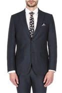  Navy Linen Tailored Fit Suit Jacket