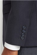  Blue Textured Wool Blend Tailored Fit Suit