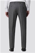 Grey Donegal Wool Blend Tailored Fit Suit Trouser