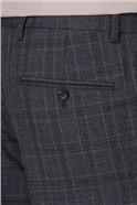 Navy Heritage Check Slim Fit Trousers