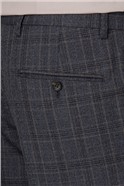 Navy Heritage Check Slim Fit Trousers