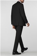  Regular Fit Black Panama Suit