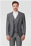  Slim Fit Plain Silver Grey Tonic Trousers