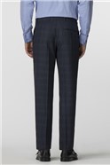  Navy Check Tailored Fit Suit