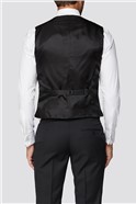  Tailored Fit Weston Black Twill Waistcoat