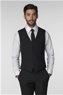  Black Panama Tailored Fit Waistcoat