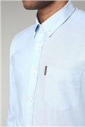  Sky Blue Long Sleeved Oxford Shirt