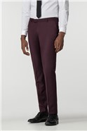  Burgundy Twill Skinny Fit Trousers