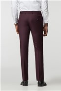  Burgundy Twill Skinny Fit Trousers