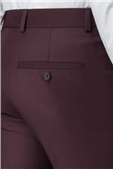  Burgundy Twill Skinny Fit Trousers