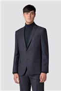  Navy with Blue Overcheck Slim Fit Jacket