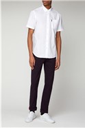  White Short Sleeved Oxford Shirt