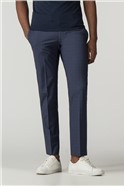  Blue Check Slim Fit Trousers